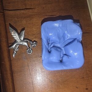 Hummingbird Floral Flower Cabochon Mold For Jewelry Making 2.5 Cm X 2 Cm